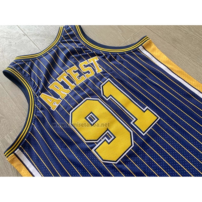 Camiseta Indiana Pacers Ron Artest #91 Mitchell & Ness 2003-04 Azul